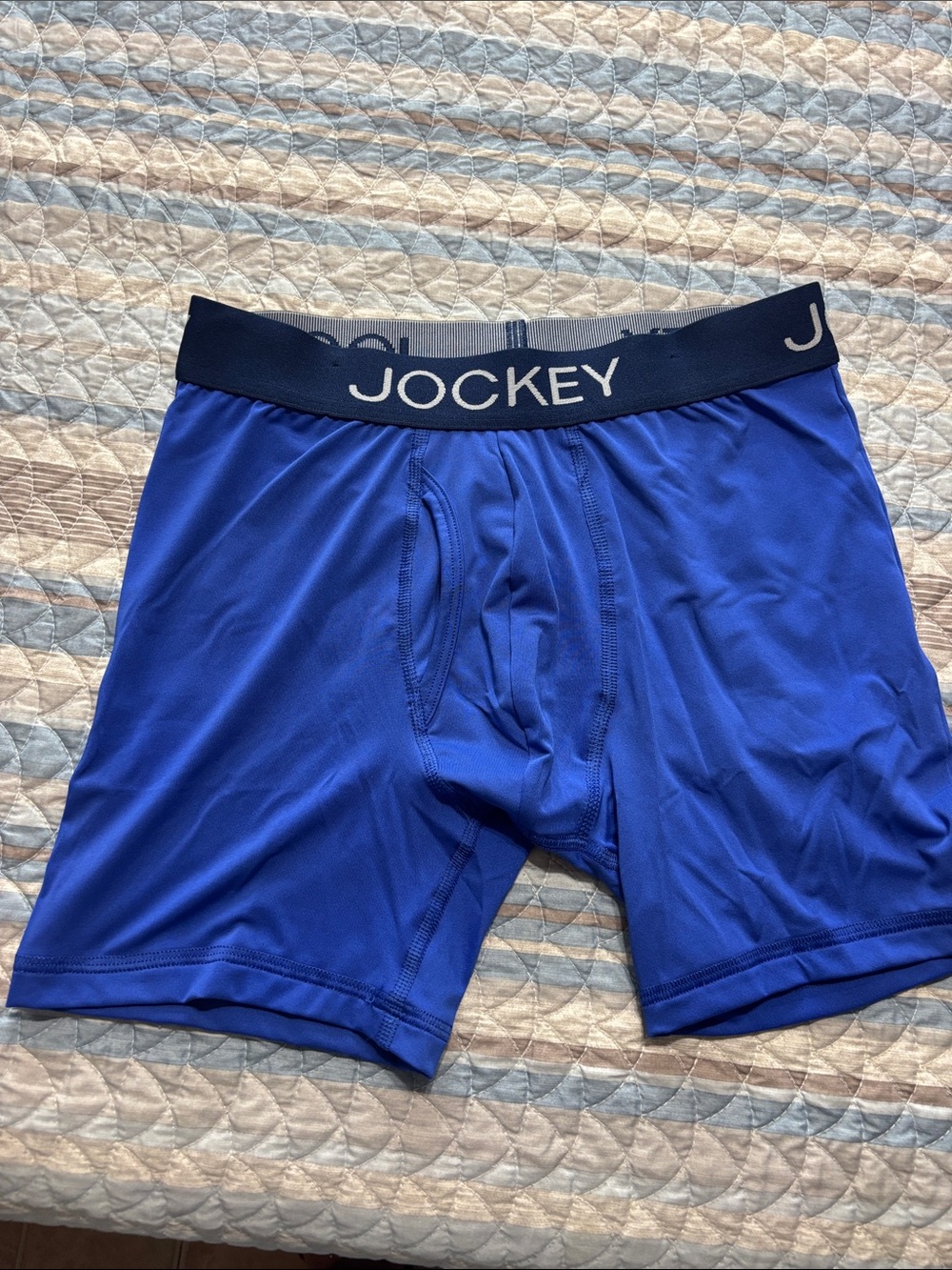 Jockey Men's Royal Blue Performance Boxer Briefs with Black Waistband